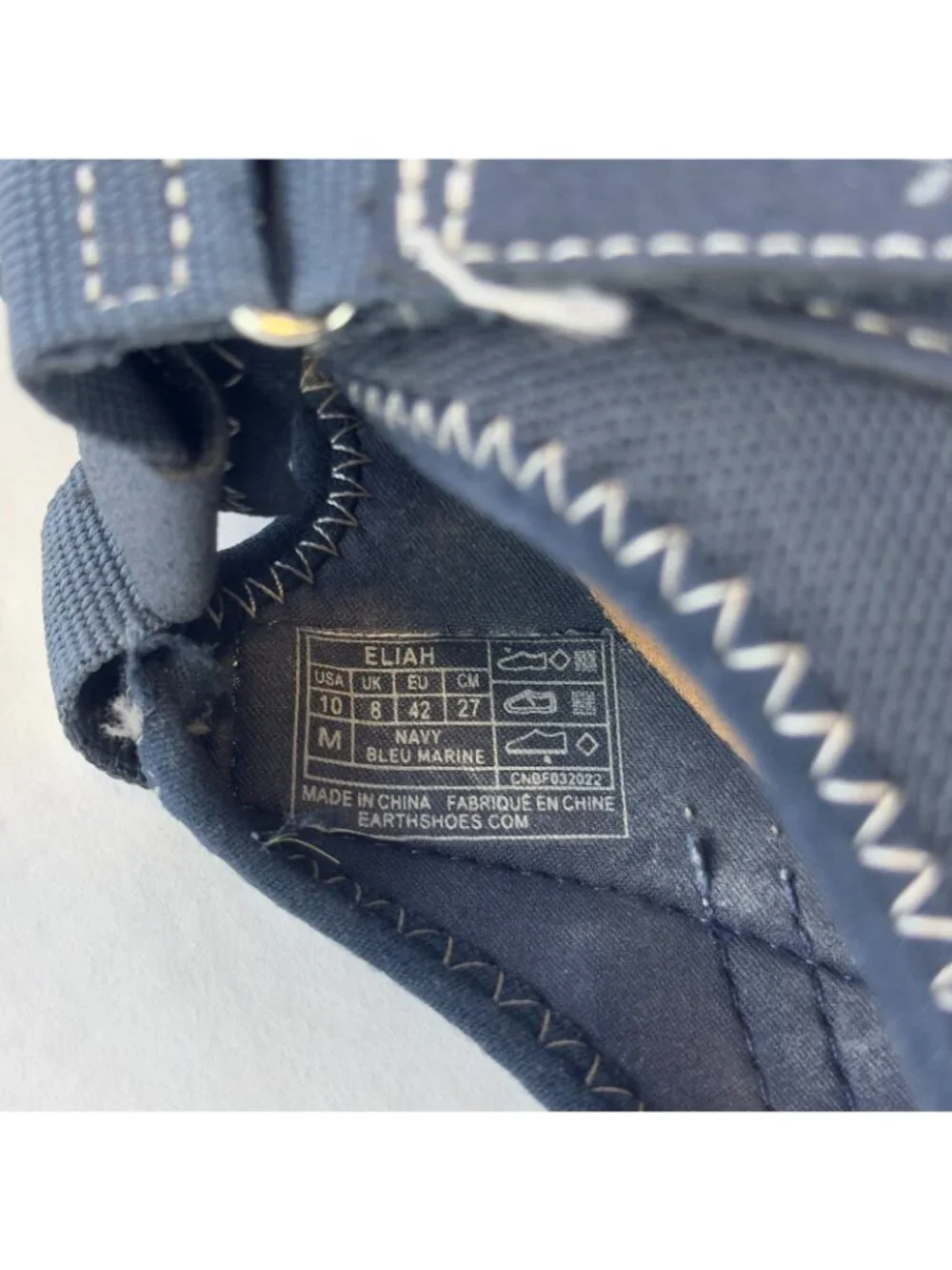 Earth Origins Eliah Fisherman Sandals Womens Size 10M Navy Blue Marine Closed - Picture 8 of 14